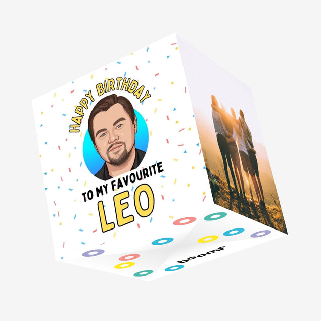 Happy Birthday to my favourite Leo! Confetti-exploding Greetings Card
