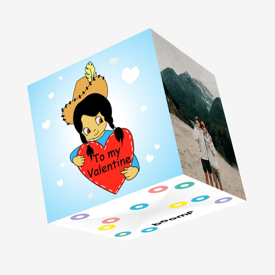 Cute Indian Valentine's Day Confetti-exploding Greetings Card