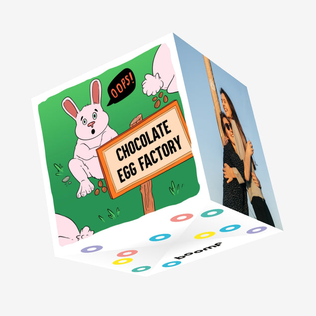 Chocolate Egg Factory Easter Confetti-exploding Greetings Card