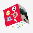 Warning Road Sign 60th Birthday Confetti-exploding Greetings Card