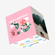 Simple Floral Happy 25th Birthday Confetti-exploding Greetings Card