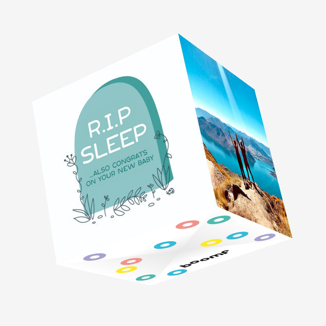 R.I.P Sleep New Baby Confetti-exploding Greetings Card