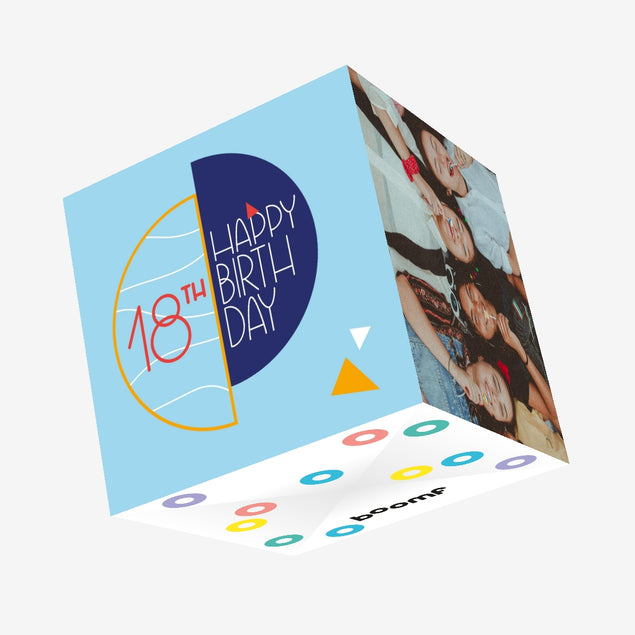 Happy 18th Birthday Confetti-exploding Greetings Card