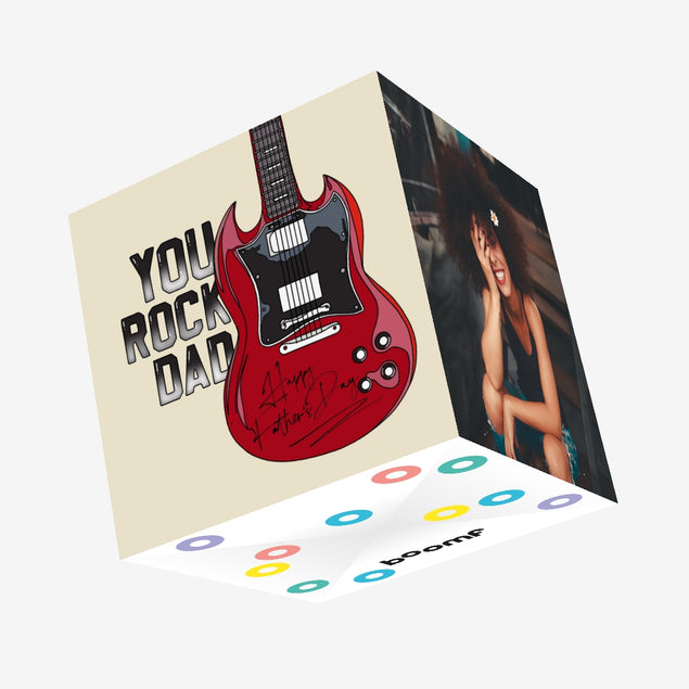 You Rock Dad Confetti-exploding Greetings Card