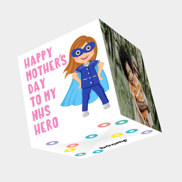 Happy Mother's Day To My NHS Hero Bomb 3D Cube Card