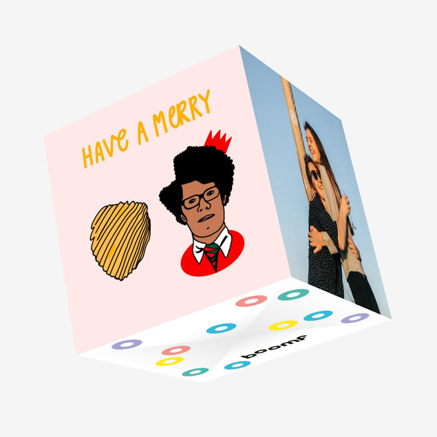 Crisp-moss Merry Christmas Confetti-exploding Greetings Card