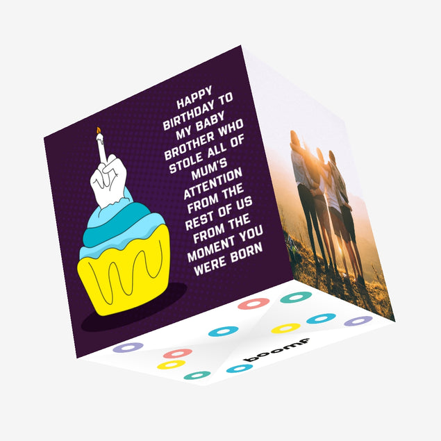 Happy Birthday Brother F*ck You Cake Confetti-exploding Greetings Card