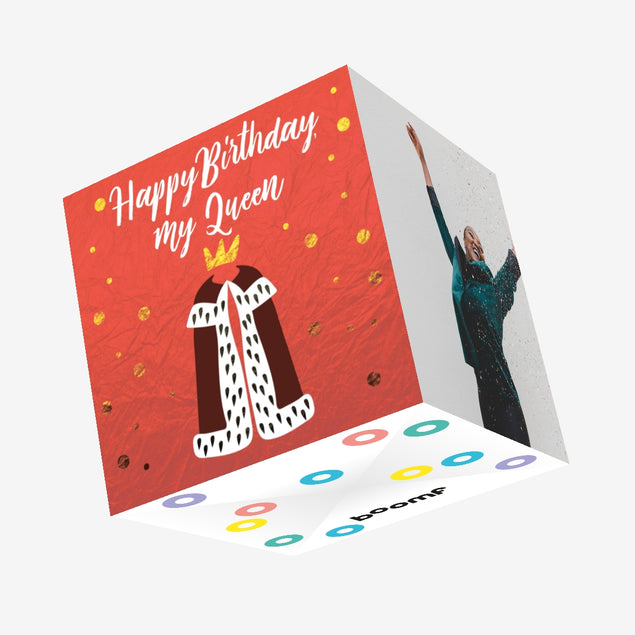 Happy Birthday My Queen Confetti-exploding Greetings Card