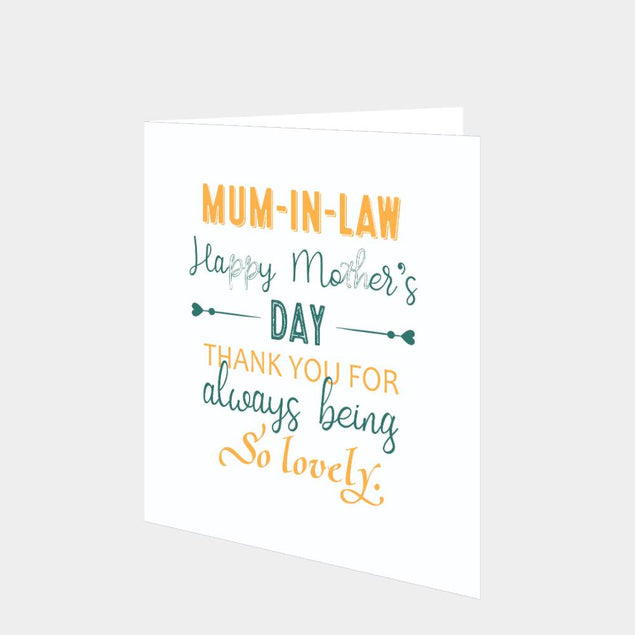 Mum-In-Law Happy Mother's Day Thank You Card