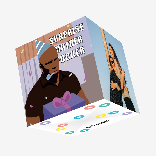 Happy Birthday Surprise Mother F*cker Meme Confetti-exploding Greetings Card
