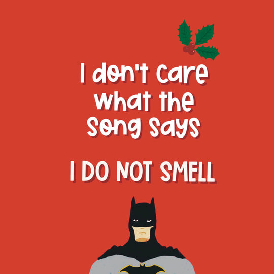 Funny Batman Smells Christmas Card