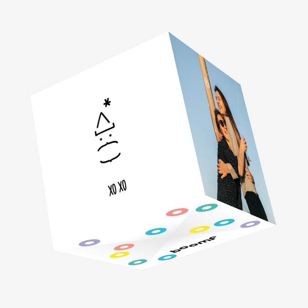 Merry Christmas XO XO Abstract Santa Confetti-exploding Greetings Card