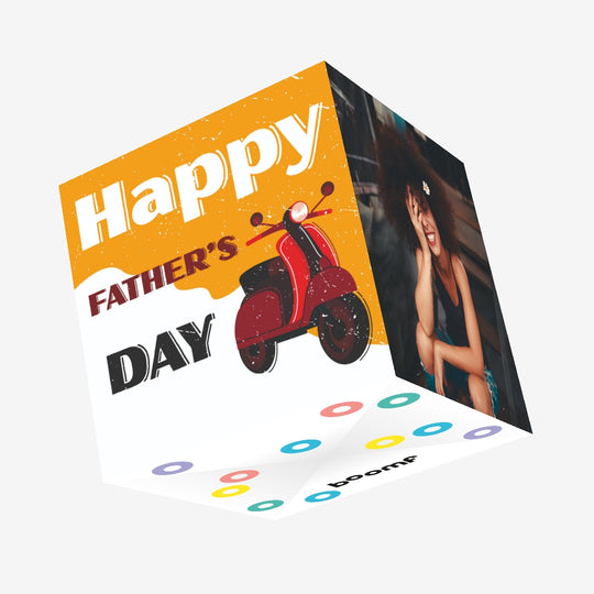 Father's Day Scooter Confetti-exploding Greetings Card