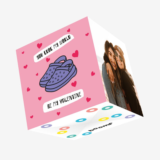 You Croc My World Valentine's Day Confetti-exploding Greetings Card