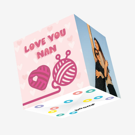 Love You Nan Knitting Confetti-exploding Greetings Card