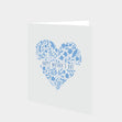 Happy Mother's Day Blue Heart Card
