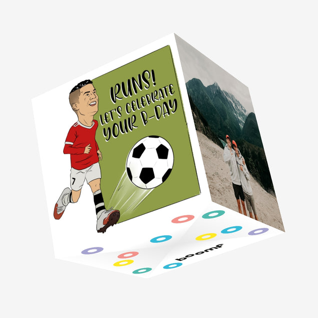 Happy Birthday Football Lover Let's Celebrate Confetti-exploding Greetings Card