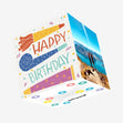 Painted Happy Birthday Fifes Confetti-exploding Greetings Card