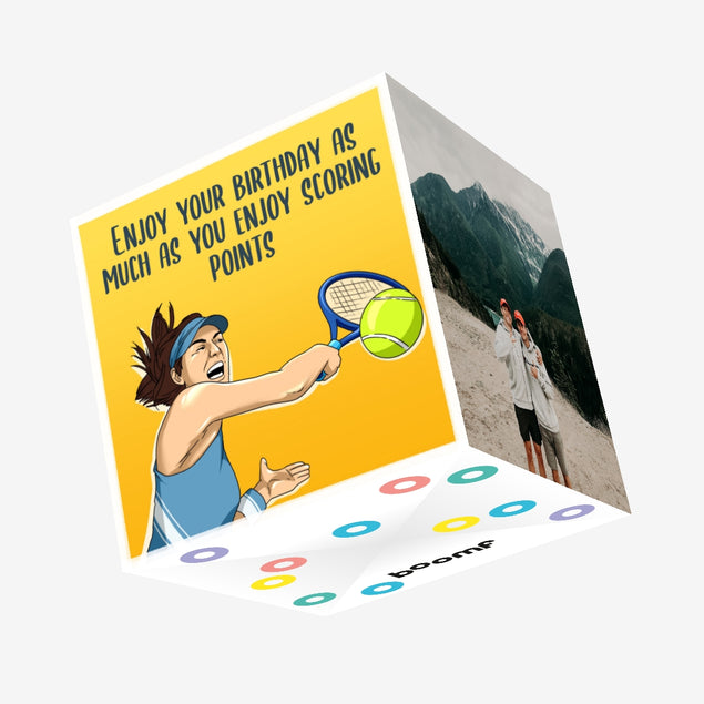 Tennis Enjoy Your Birthday Confetti-exploding Greetings Card