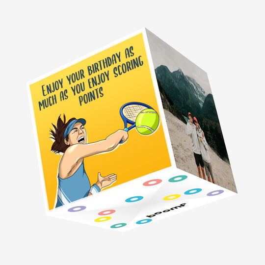 Tennis Enjoy Your Birthday Confetti-exploding Greetings Card