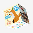 Happy 30th Birthday Auntie Fox Confetti-exploding Greetings Card