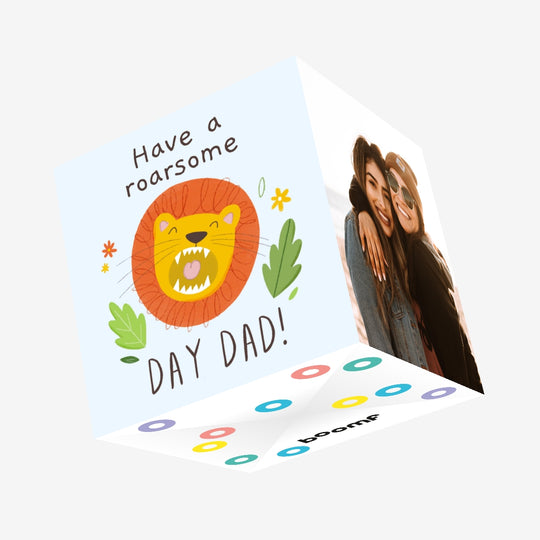 Have A Roarsome Day Dad Confetti-exploding Greetings Card