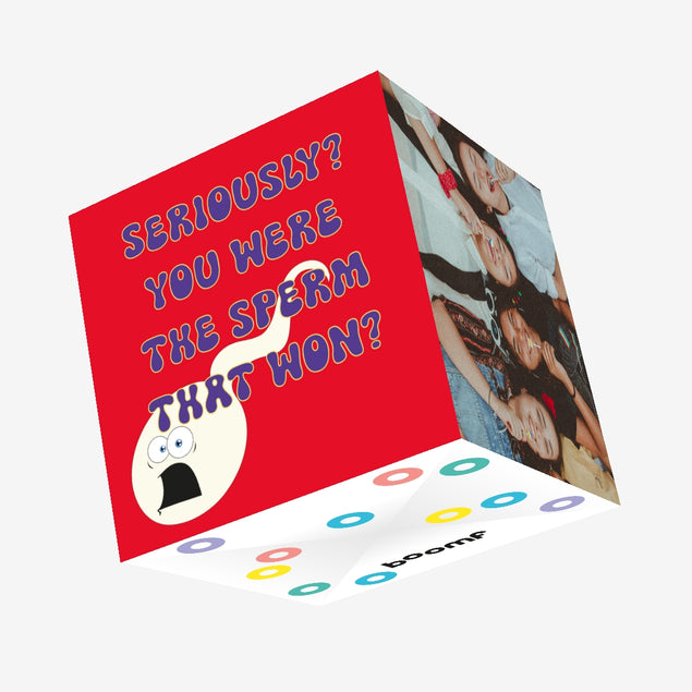 The Sperm That Won Confetti-exploding Greetings Card