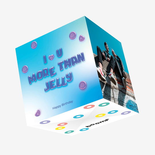 I Luv You More Than Jelly Confetti-exploding Greetings Card