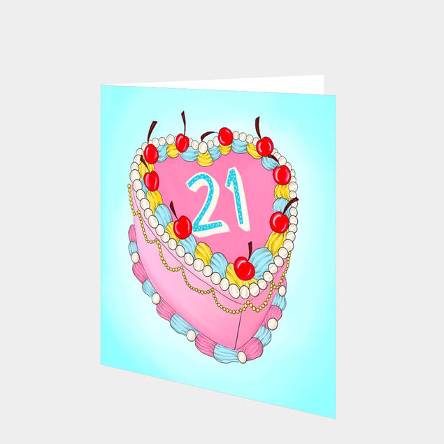 21 Cake Card
