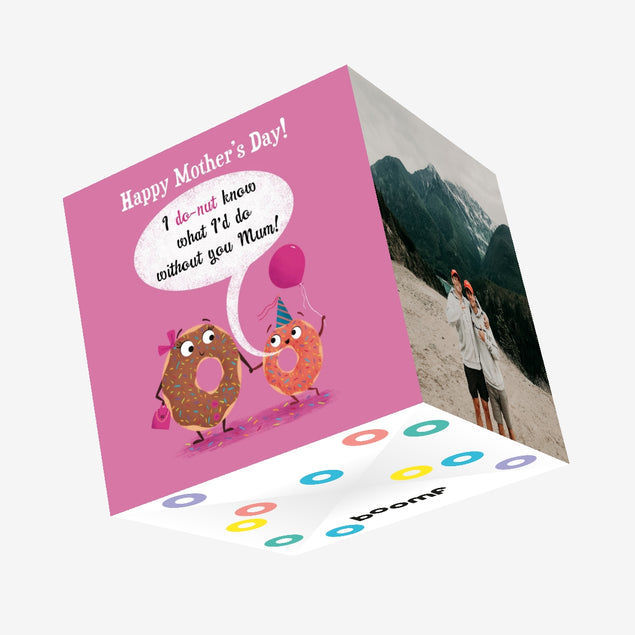 Cute Donut Mother's Day Confetti-exploding Greetings Card