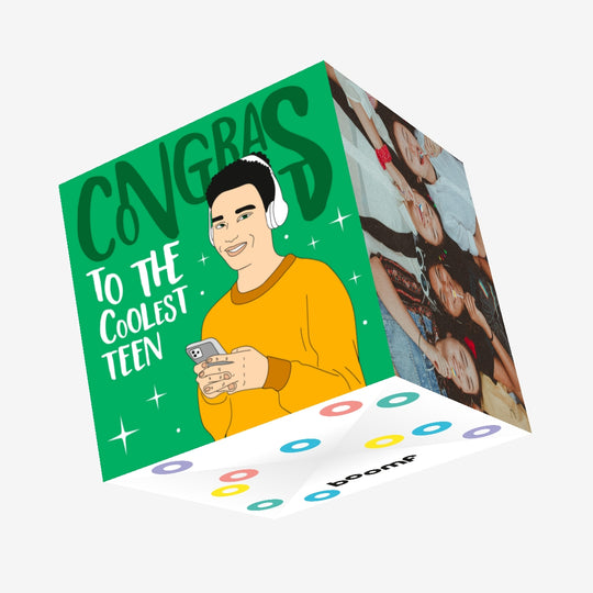 Congras To The Coolest Teen Confetti-exploding Greetings Card