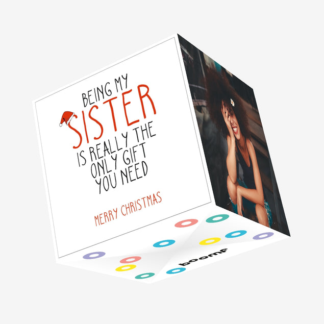 Being My Sister Christmas Confetti-exploding Greetings Card