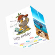 Cool Owl Happy Birthday Confetti-exploding Greetings Card