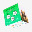 Green Themed Christmas Balls Merry 1st Christmas As Parents Confetti-exploding Greetings Card
