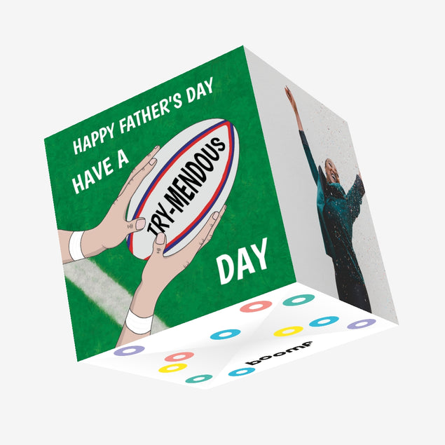 Try-Mendous Confetti-exploding Greetings Card