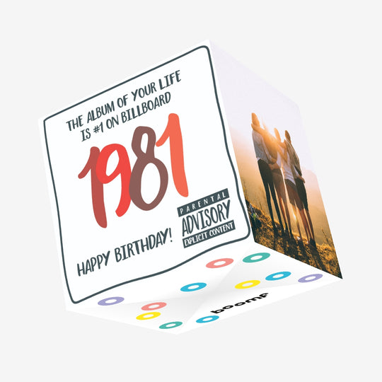 The Album Of your Life 1981 Birthday Confetti-exploding Greetings Card