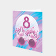 Happy 8th Birthday Cupcake Glasses Card
