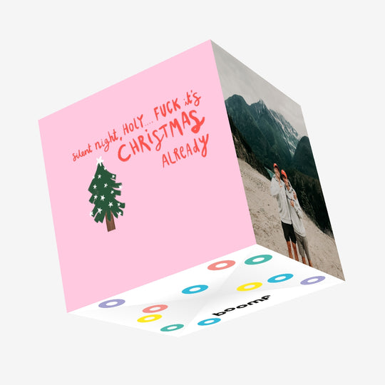 Silent Night F*ck It's Christmas Confetti-exploding Greetings Card