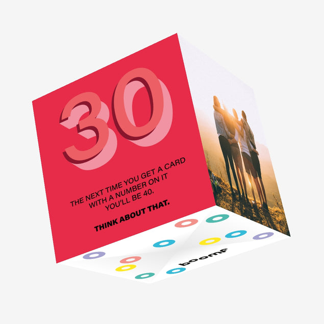 Think About That 30th Birthday Confetti-exploding Greetings Card