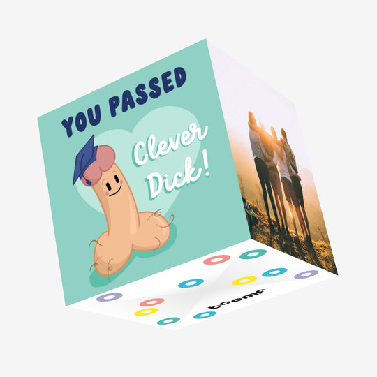 You Passed Clever Dick Confetti-exploding Greetings Card