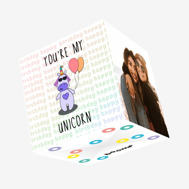 Happy Birthday You Are My Unicorn Confetti-exploding Greetings Card