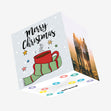 Merry Christmas Cup Of Coffee And A Scarf Confetti-exploding Greetings Card
