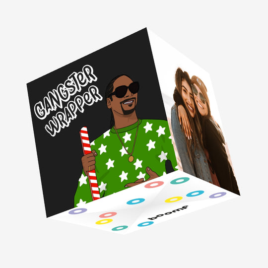Gangster Wrapper Snoop Dogg Christmas Car Confetti-exploding Greetings Card