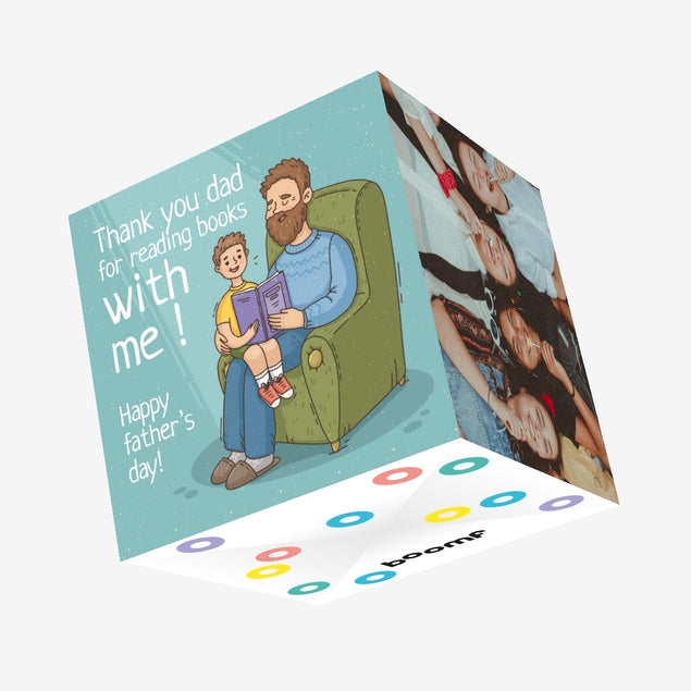 Reading Books With Me Confetti-exploding Greetings Card