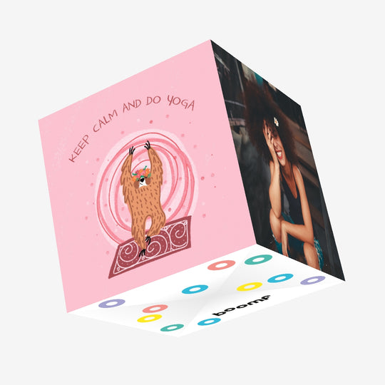Keep Calm And Do Yoga Confetti-exploding Greetings Card