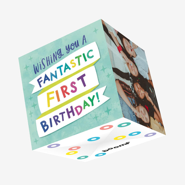 Fantastic First Confetti-exploding Greetings Card