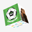 Happy Birthday Champion Football Confetti-exploding Greetings Card