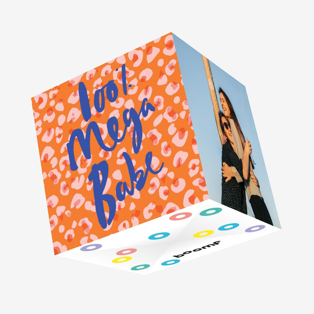 100% Mega Babe Confetti-exploding Greetings Card