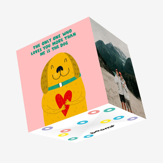 Funny Cute Dog Love Confetti-exploding Greetings Card