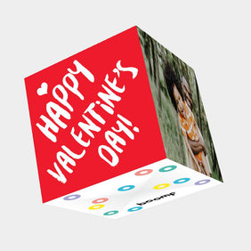 Happy Valentine's Day Bomb 3D Cube Card